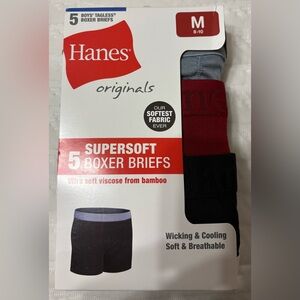 Boys Hanes Supersoft Boxer Briefs, Size M 8-10, 5 Pack